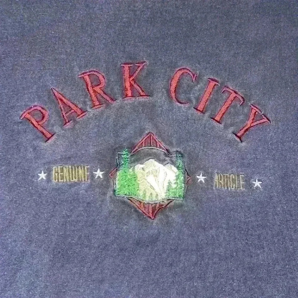 Single Stitch!! Embroidered Park City T-Shirt - Picture 2 of 4